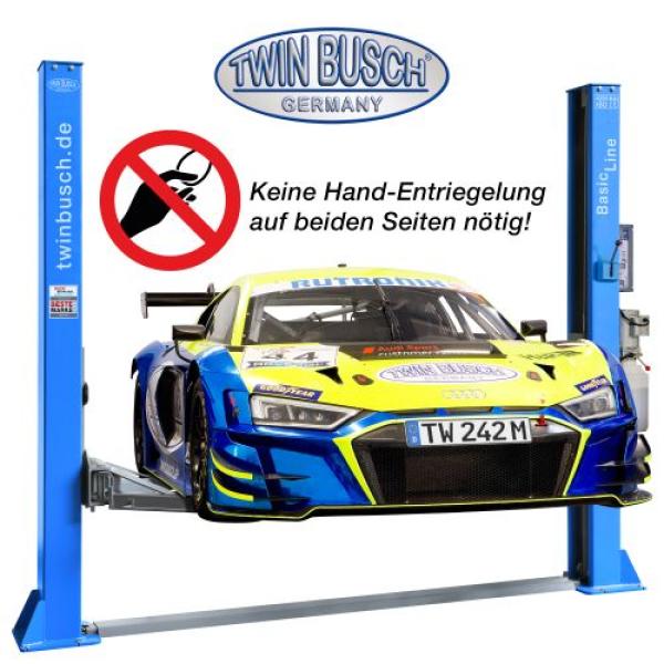 Twin Busch 2 Säulen Hebebühne TW242M 4.2t – BASIC LINE – halbautomatische Entriegelung